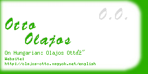 otto olajos business card